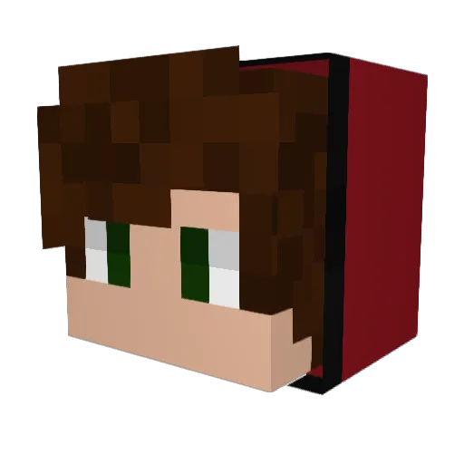 Rosse_ Minecraft avatar head, 3D render