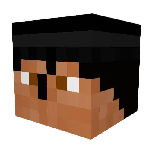 Rosseronii Minecraft avatar head, 3D render