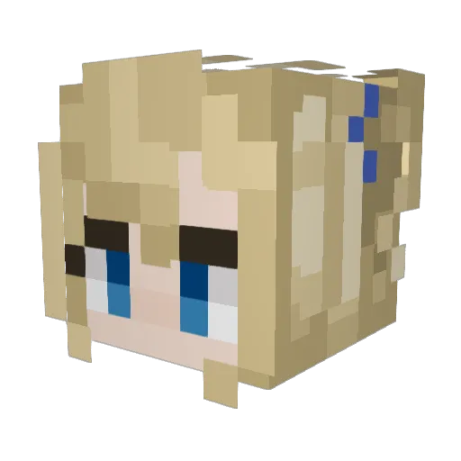 Rossi1226 Minecraft avatar head, 3D render