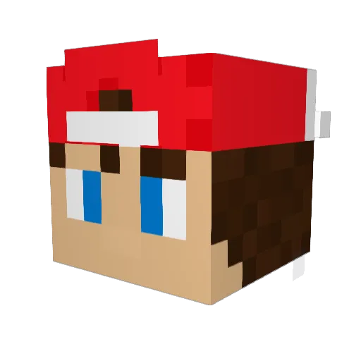 Rossie96 Minecraft avatar head, 3D render