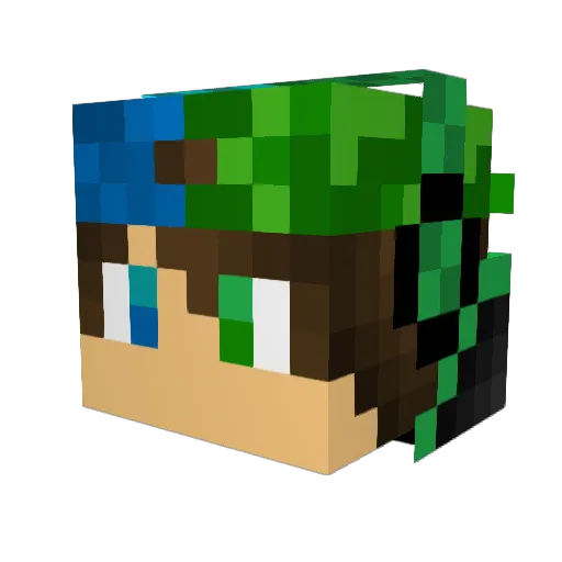 Rossie Minecraft avatar head, 3D render