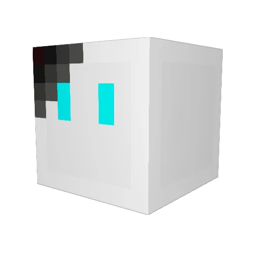 Rossmallow Minecraft avatar head, 3D render