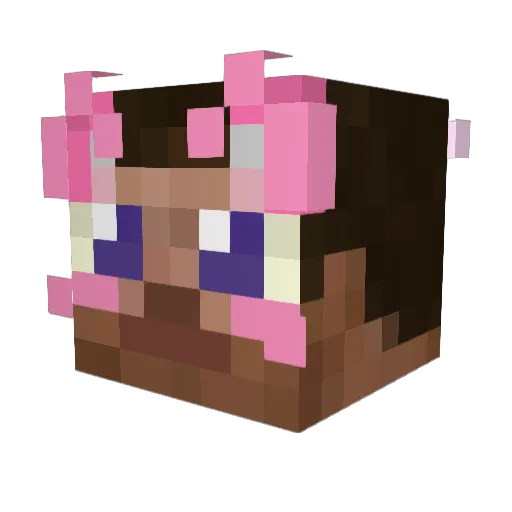 Rosso_Sangue Minecraft avatar head, 3D render