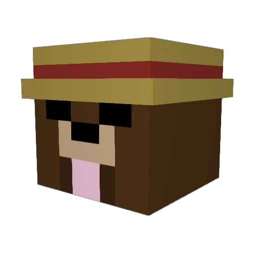 Rosvoseriffi Minecraft avatar head, 3D render