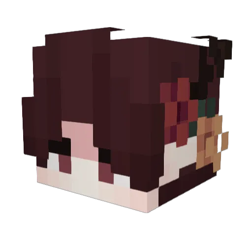 Rosy9823 Minecraft avatar head, 3D render