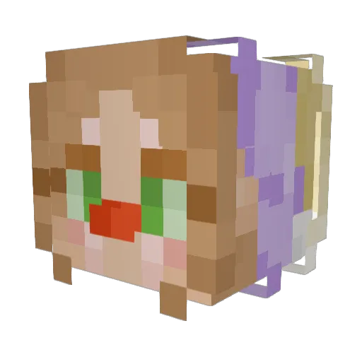 RosyGoose Minecraft avatar head, 3D render