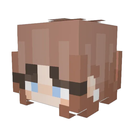 Rosyxx Minecraft avatar head, 3D render