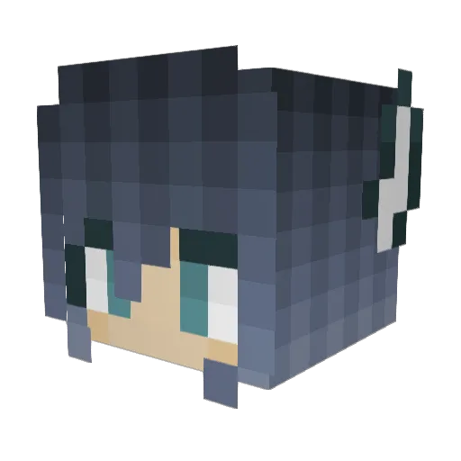 Rosyycx Minecraft avatar head, 3D render