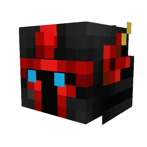 RotKrieger Minecraft avatar head, 3D render