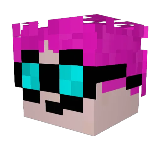 Rotacjaa_ Minecraft avatar head, 3D render