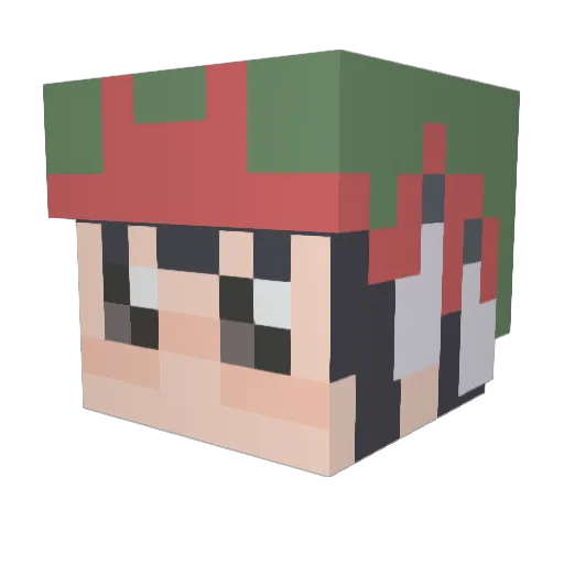 Rotaretilbo4 Minecraft avatar head, 3D render
