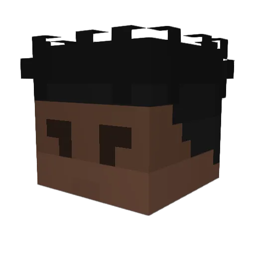 Rotborne Minecraft avatar head, 3D render