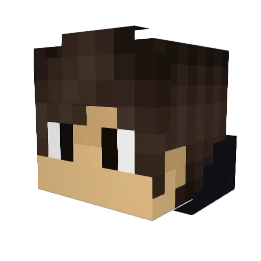 RoterBulle Minecraft avatar head, 3D render