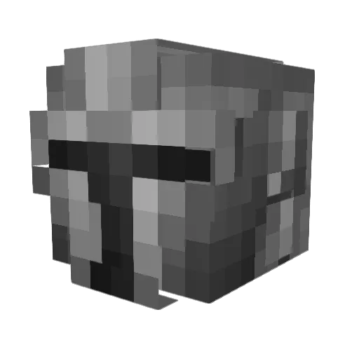 RoterPaladin Minecraft avatar head, 3D render