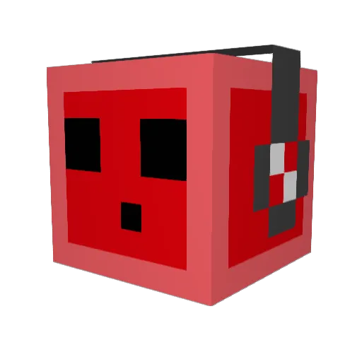 RoterSchlumpf Minecraft avatar head, 3D render