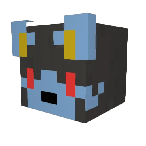 RothHound Minecraft avatar head, 3D render