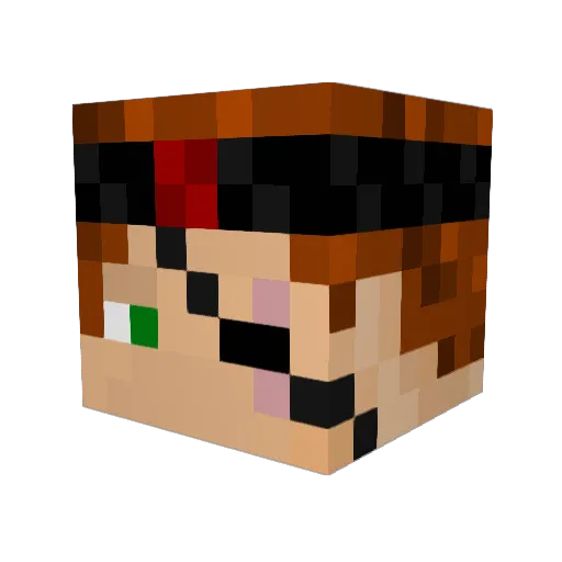 Rothbane Minecraft avatar head, 3D render