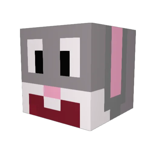 Rothius Minecraft avatar head, 3D render