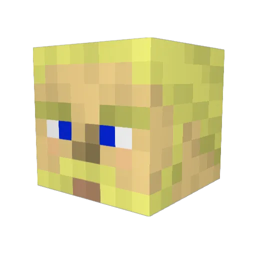 Rothschild Minecraft avatar head, 3D render