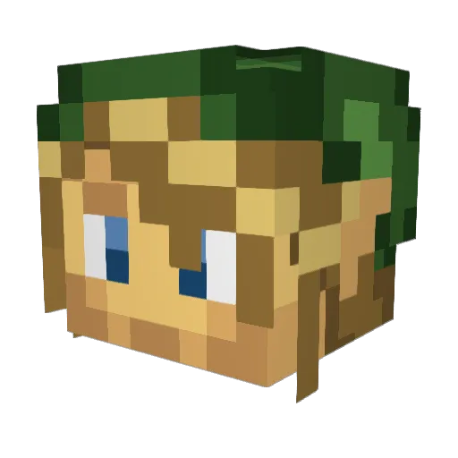 RotomLp Minecraft avatar head, 3D render