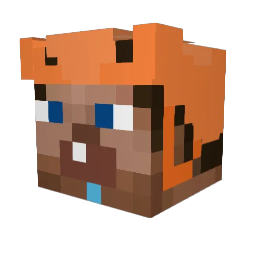 Rotord Minecraft avatar head, 3D render