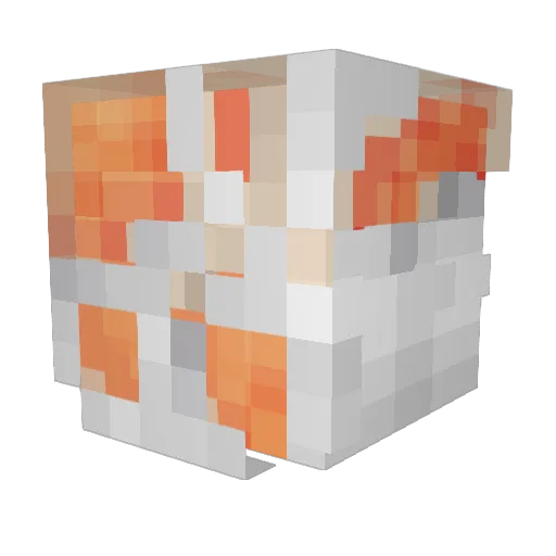 RototoBob Minecraft avatar head, 3D render