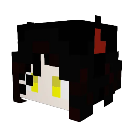 Rottachan6032 Minecraft avatar head, 3D render