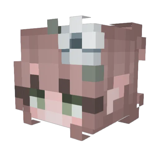Rottedam Minecraft avatar head, 3D render