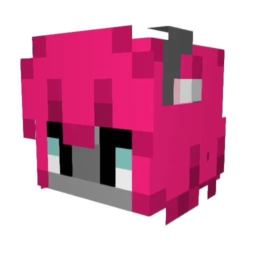 Rotteen Minecraft avatar head, 3D render