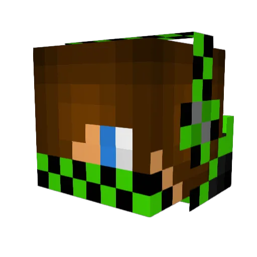 RottenRotty Minecraft avatar head, 3D render