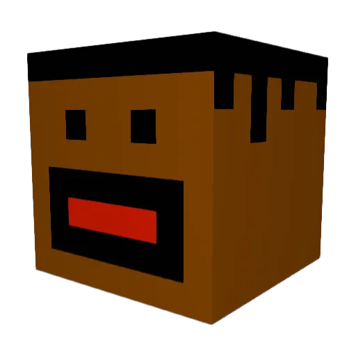 Rotten_cheese Minecraft avatar head, 3D render
