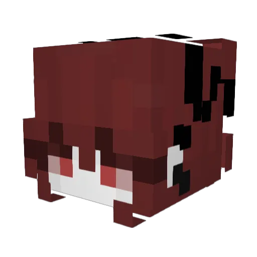Rottening Minecraft avatar head, 3D render