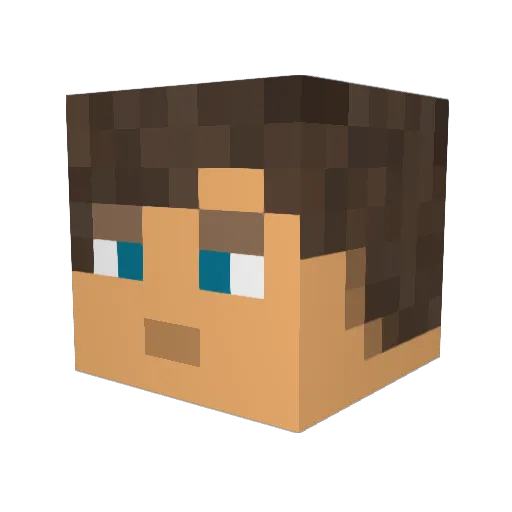 Rottens99NL Minecraft avatar head, 3D render