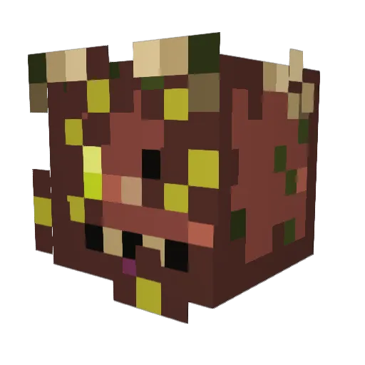 Rottigus Minecraft avatar head, 3D render