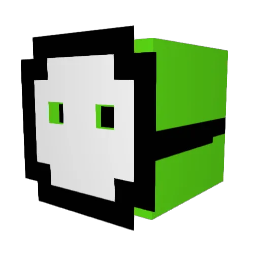 RotundEly Minecraft avatar head, 3D render