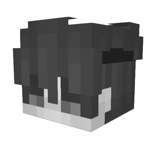 Rotwing Minecraft avatar head, 3D render