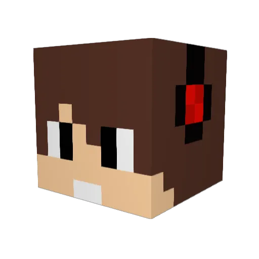 RouCH_227 Minecraft avatar head, 3D render