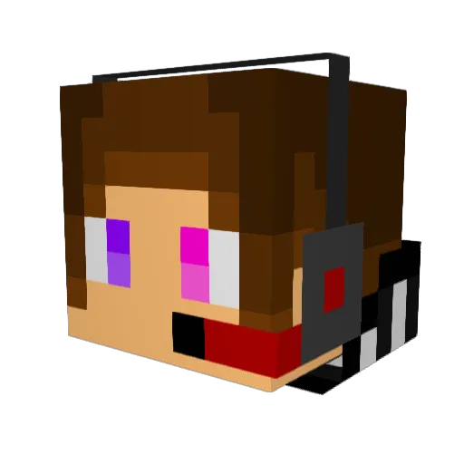 RouVeru4_AS Minecraft avatar head, 3D render