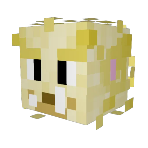 Rouge_Ihnn Minecraft avatar head, 3D render