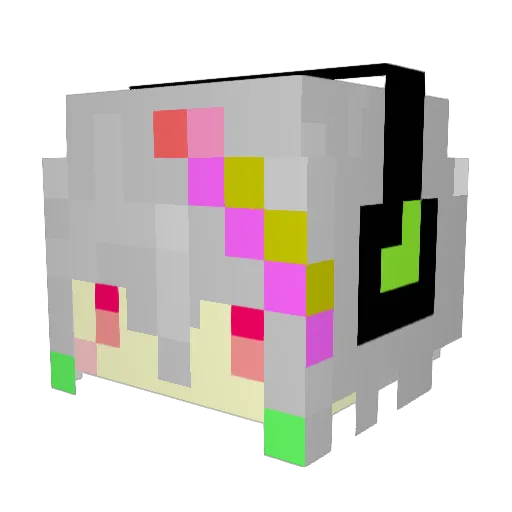Rouge_Noire Minecraft avatar head, 3D render