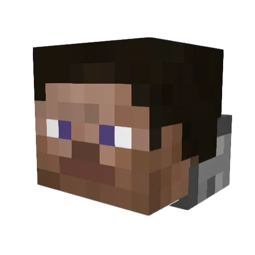 RoughBacon Minecraft avatar head, 3D render