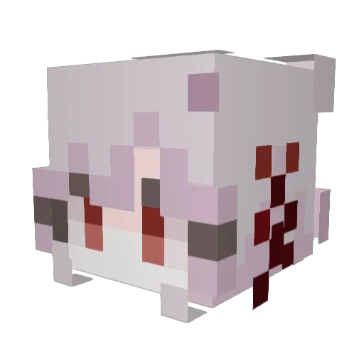RoughCrack Minecraft avatar head, 3D render