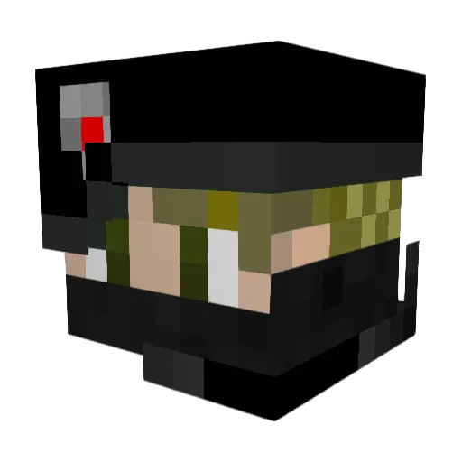 Roughrenagade Minecraft avatar head, 3D render