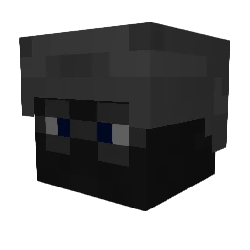 RoukeTwitch Minecraft avatar head, 3D render