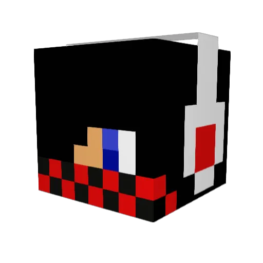 RoulanD Minecraft avatar head, 3D render