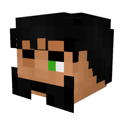 RoumGaming Minecraft avatar head, 3D render