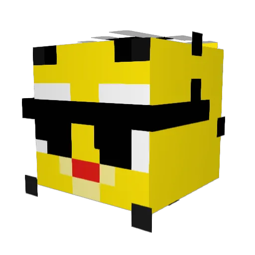 Roumez Minecraft avatar head, 3D render