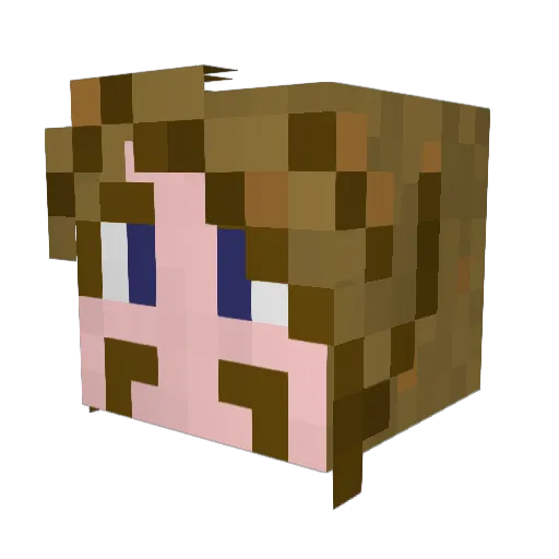Roumix Minecraft avatar head, 3D render