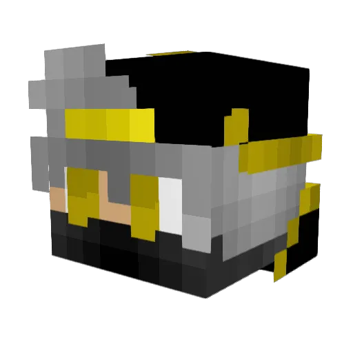 RoundExplorer Minecraft avatar head, 3D render