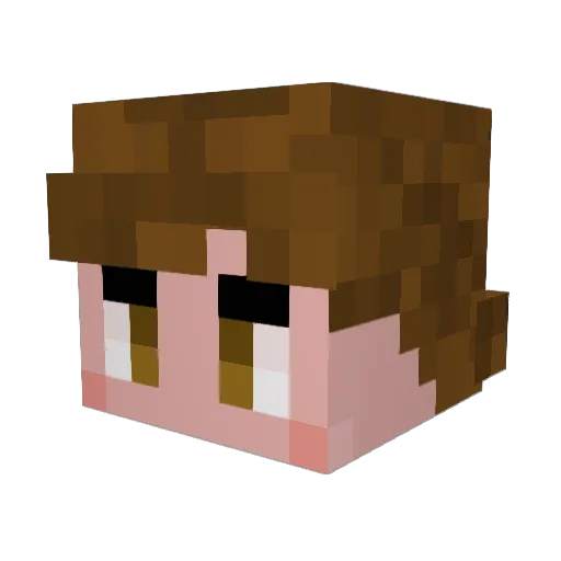RoundRadish Minecraft avatar head, 3D render